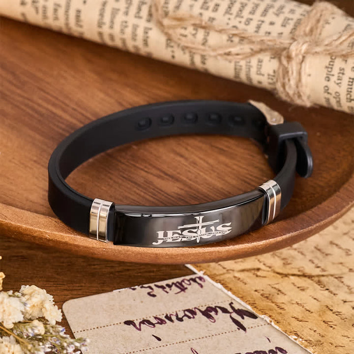 Christianartworkshop Adjustable Faith Jesus Cross Bracelet: Token of Abiding Divine Peace - image 4
