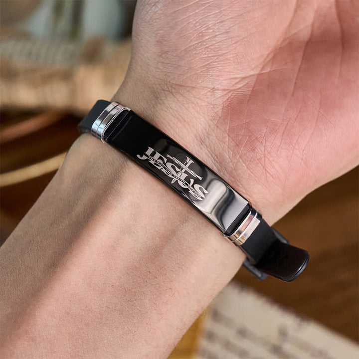 Christianartworkshop Adjustable Faith Jesus Cross Bracelet: Token of Abiding Divine Peace - image 1