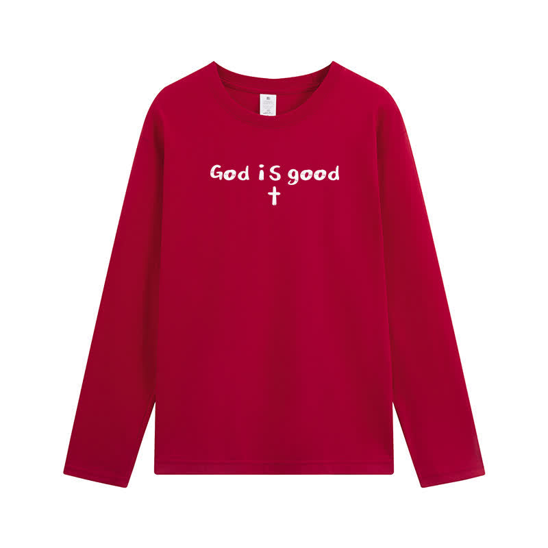 Christianartworkshop God Is The Only Reason Statement White Long-Sleeve T-Shirt - image 26
