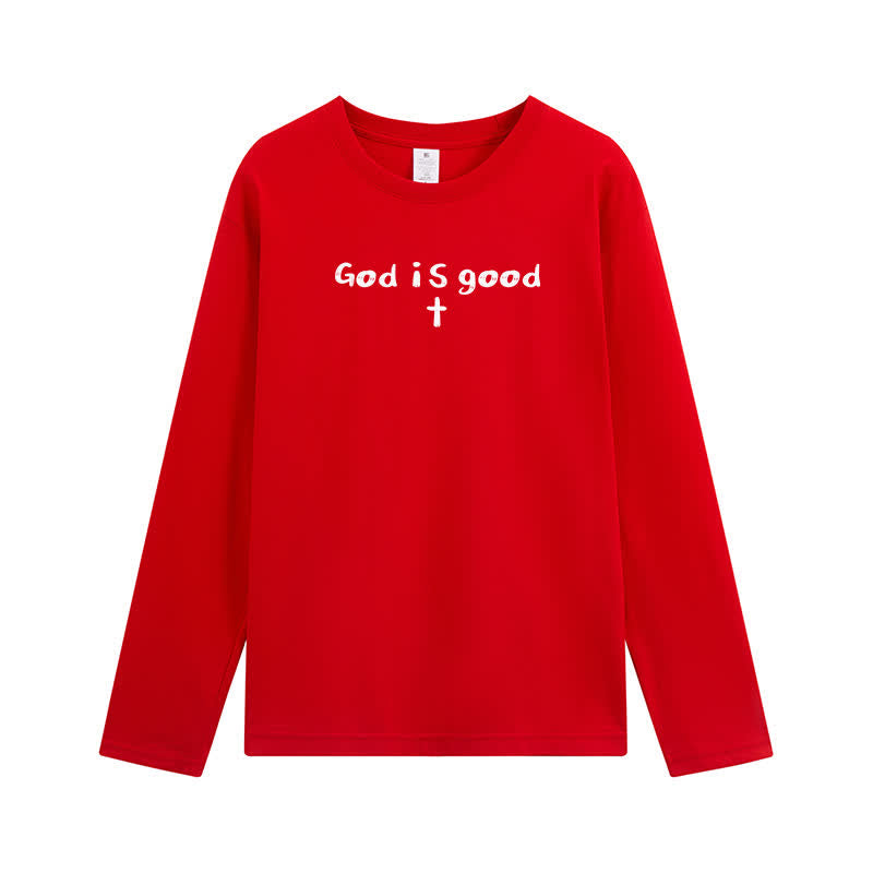 Christianartworkshop God Is The Only Reason Statement White Long-Sleeve T-Shirt - image 32