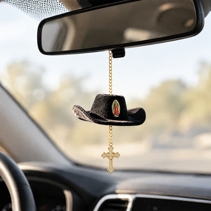 Christianartworkshop Cross St. Jude & Our Lady Car Pendant: Symbol Of Enduring Heavenly Hope - image 13