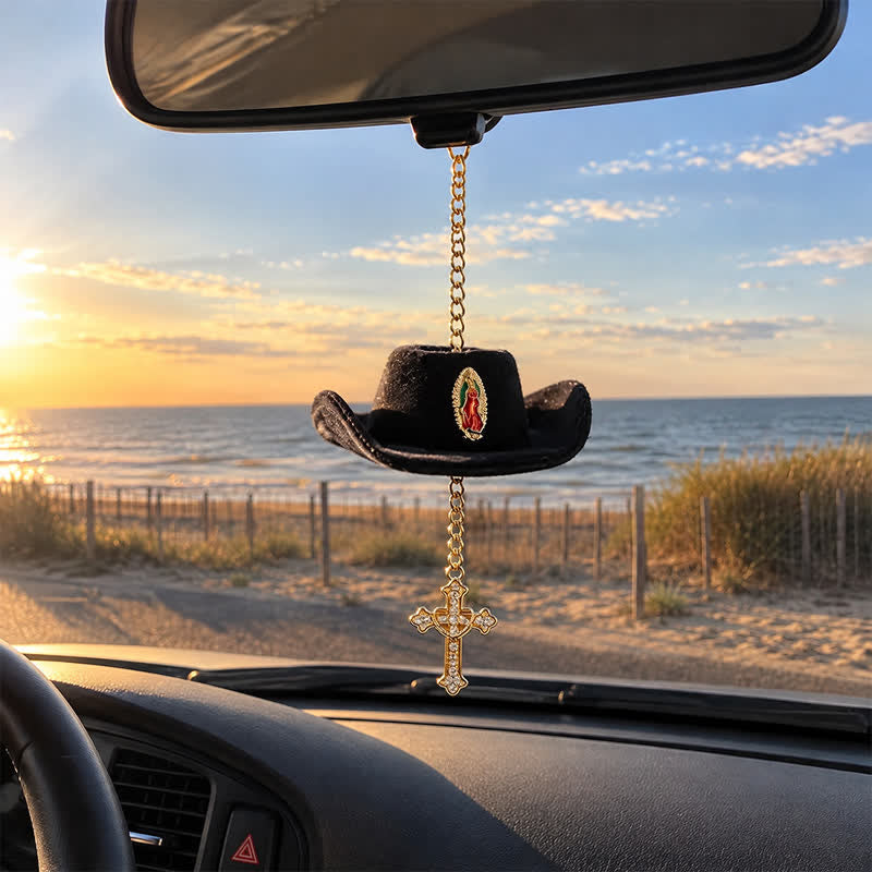 Christianartworkshop Cross St. Jude & Our Lady Car Pendant: Symbol Of Enduring Heavenly Hope - image 16