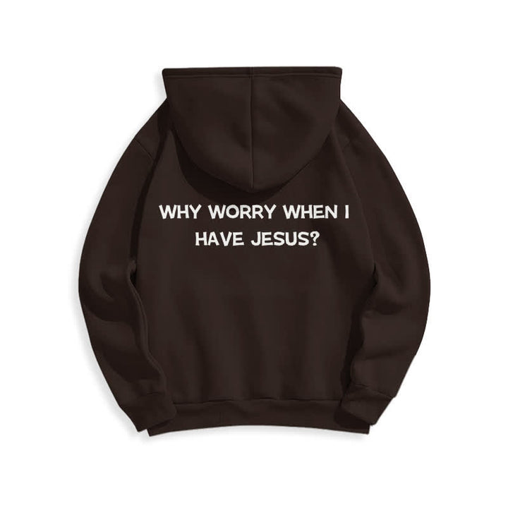 Christianartworkshop Why Worry When I Have Jesus Oversized Pullover Hoodie - image 17