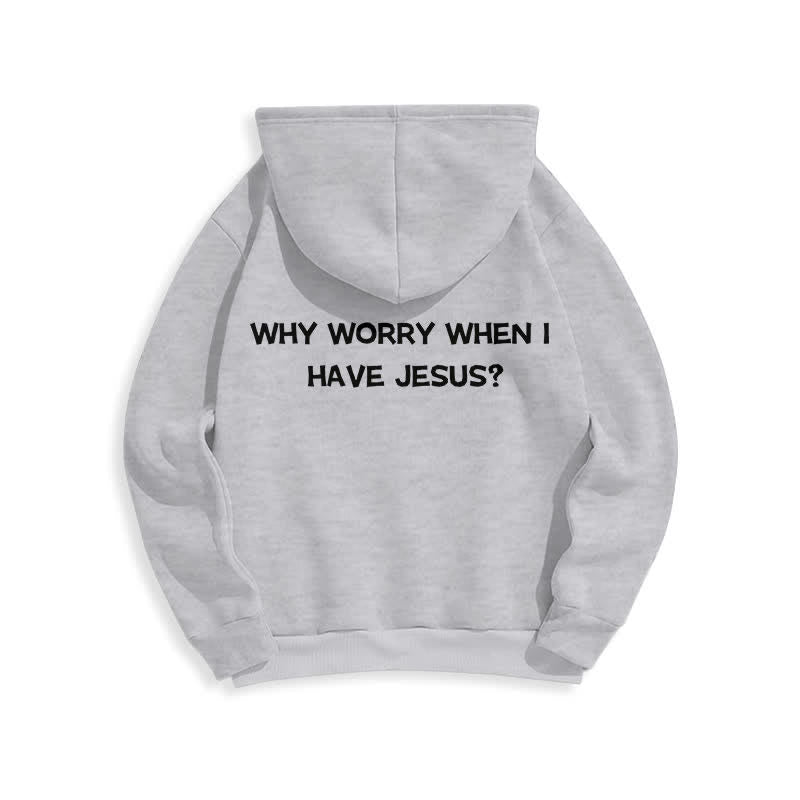 Christianartworkshop Why Worry When I Have Jesus Oversized Pullover Hoodie - image 7