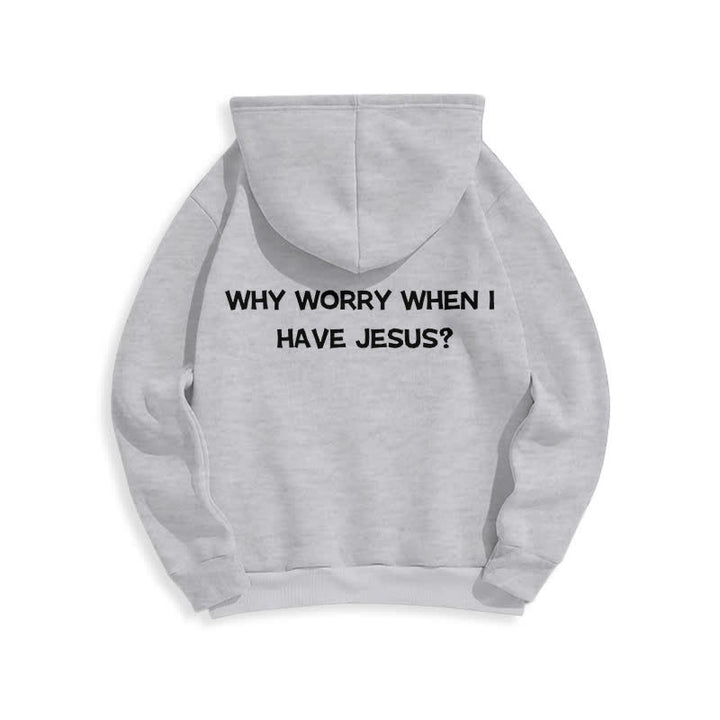 Christianartworkshop Why Worry When I Have Jesus Oversized Pullover Hoodie - image 7