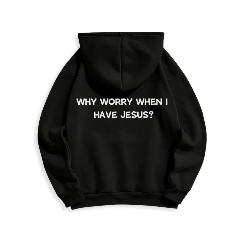 Christianartworkshop Why Worry When I Have Jesus Oversized Pullover Hoodie - image 4