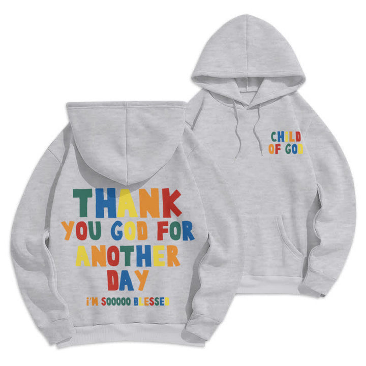 Christianartworkshop Child Of God Back Print Casual Fleece Hoodie - Grey - 2XL - image 21