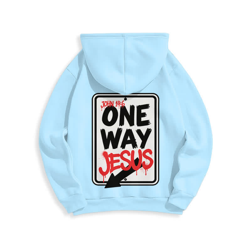 Christianartworkshop One Way Jesus Graffiti Heather Gray Pullover Hoodie - image 19