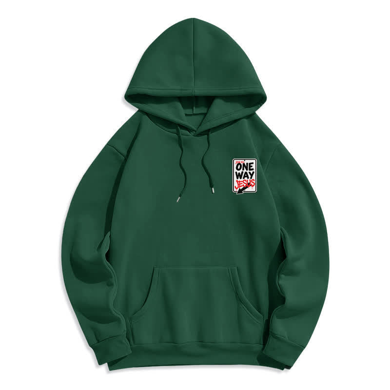 Christianartworkshop One Way Jesus Graffiti Heather Gray Pullover Hoodie - image 11
