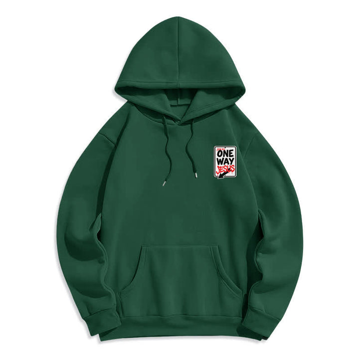 Christianartworkshop One Way Jesus Graffiti Heather Gray Pullover Hoodie - image 11