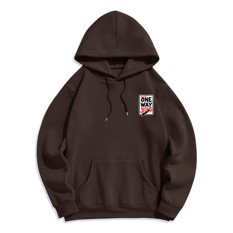 Christianartworkshop One Way Jesus Graffiti Heather Gray Pullover Hoodie - image 14
