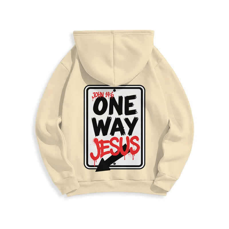 Christianartworkshop One Way Jesus Graffiti Heather Gray Pullover Hoodie - image 16
