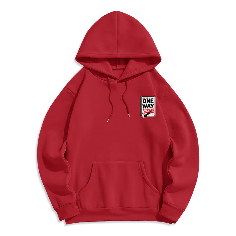 Christianartworkshop One Way Jesus Graffiti Heather Gray Pullover Hoodie - image 23