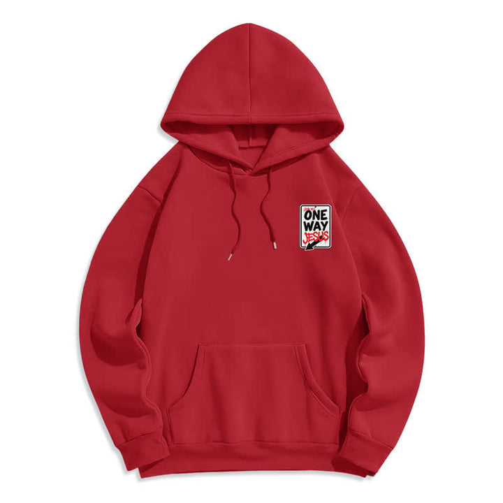 Christianartworkshop One Way Jesus Graffiti Heather Gray Pullover Hoodie - image 23