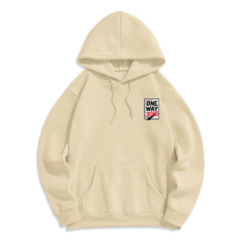 Christianartworkshop One Way Jesus Graffiti Heather Gray Pullover Hoodie - image 17