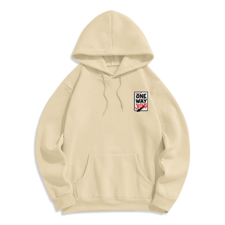Christianartworkshop One Way Jesus Graffiti Heather Gray Pullover Hoodie - image 17