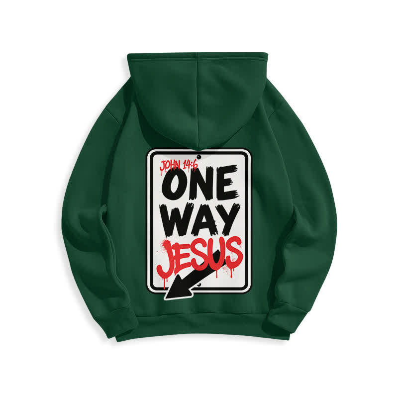 Christianartworkshop One Way Jesus Graffiti Heather Gray Pullover Hoodie - image 10