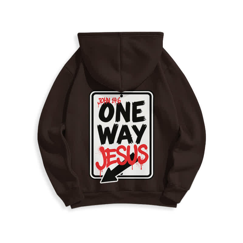 Christianartworkshop One Way Jesus Graffiti Heather Gray Pullover Hoodie - image 13