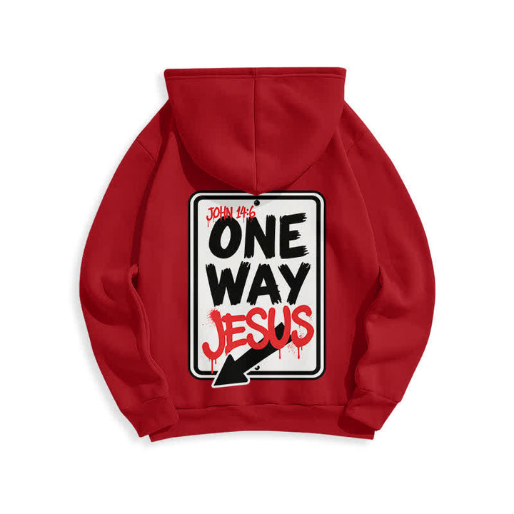Christianartworkshop One Way Jesus Graffiti Heather Gray Pullover Hoodie - image 22