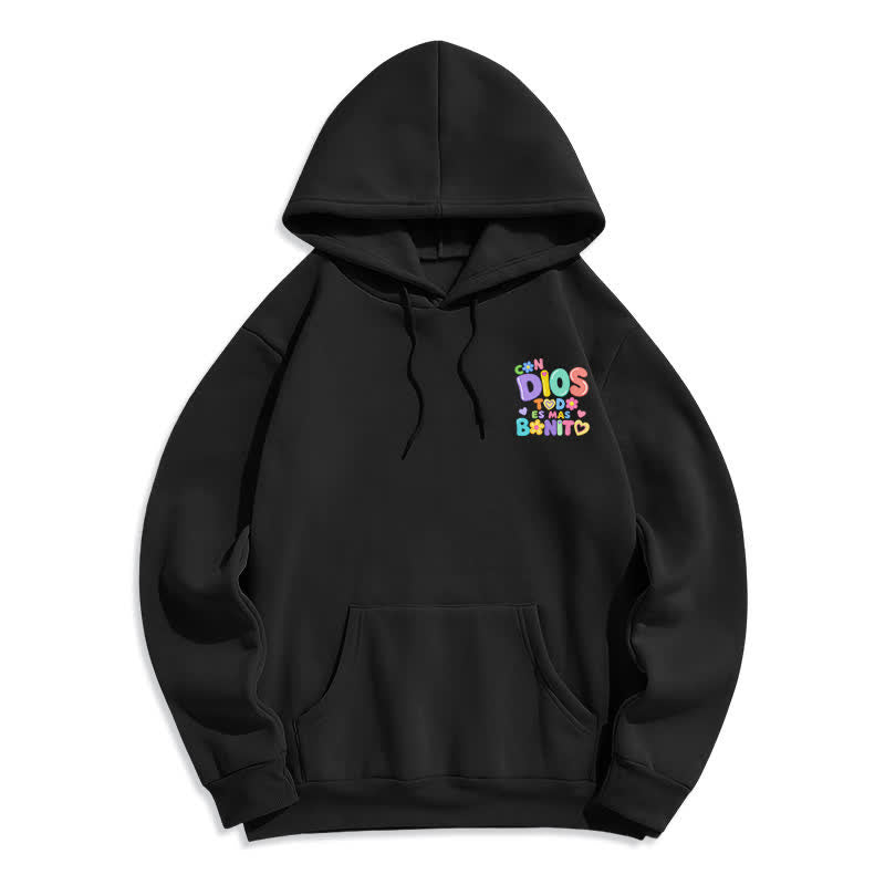Christianartworkshop Pastel Graffiti Floral Cream Oversized Pullover Hoodie - image 11