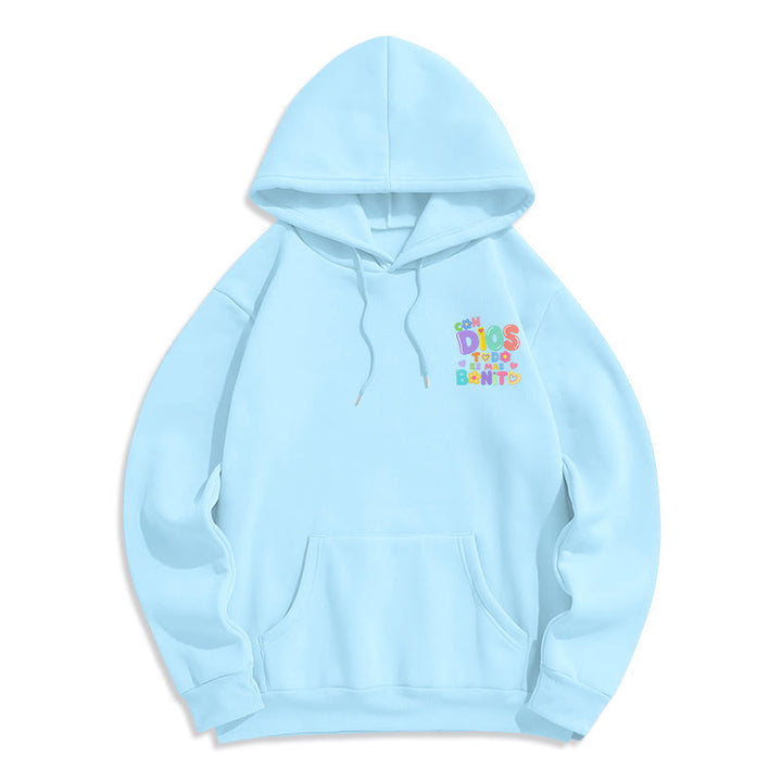 Christianartworkshop Pastel Graffiti Floral Cream Oversized Pullover Hoodie - image 14