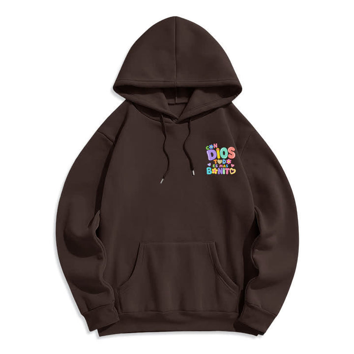 Christianartworkshop Pastel Graffiti Floral Cream Oversized Pullover Hoodie - image 20