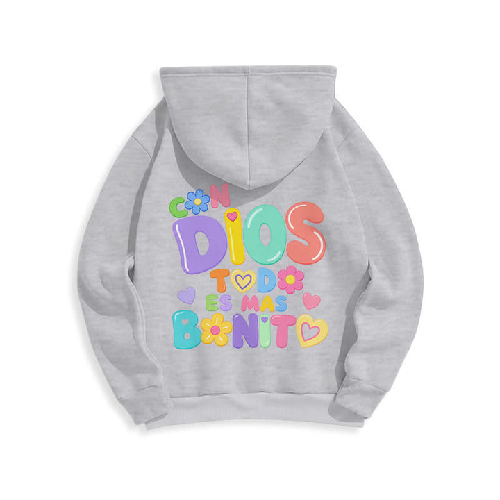 Christianartworkshop Pastel Graffiti Floral Cream Oversized Pullover Hoodie - image 22