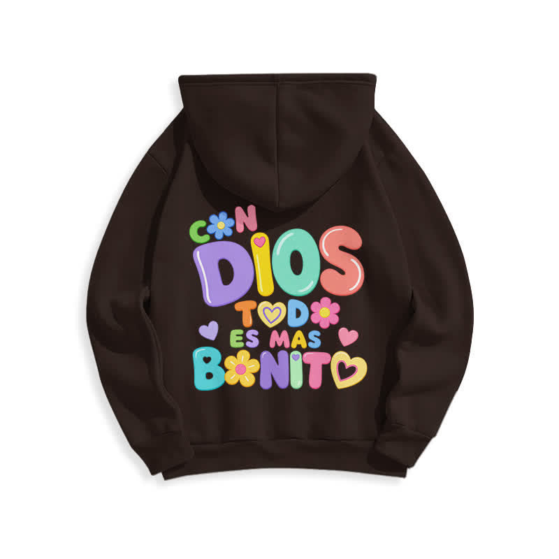 Christianartworkshop Pastel Graffiti Floral Cream Oversized Pullover Hoodie - image 19