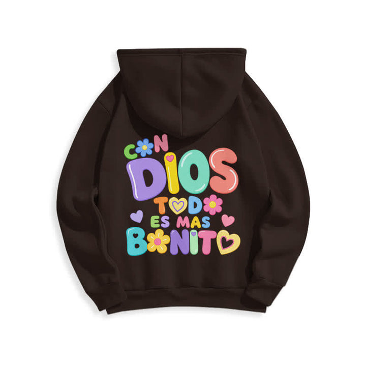 Christianartworkshop Pastel Graffiti Floral Cream Oversized Pullover Hoodie - image 19