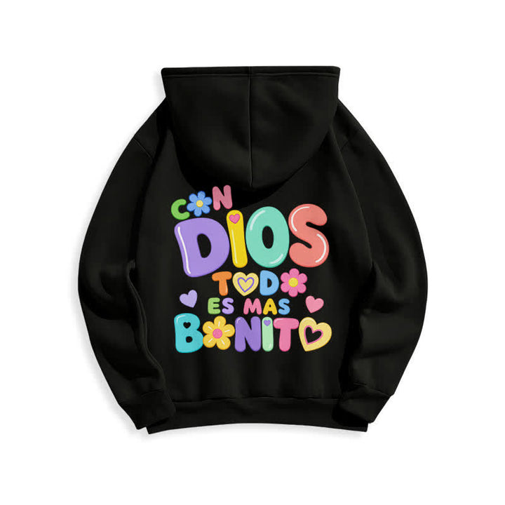 Christianartworkshop Pastel Graffiti Floral Cream Oversized Pullover Hoodie - image 10