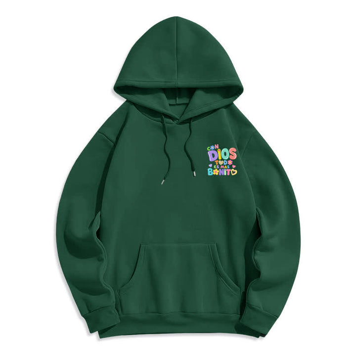Christianartworkshop Pastel Graffiti Floral Cream Oversized Pullover Hoodie - image 8