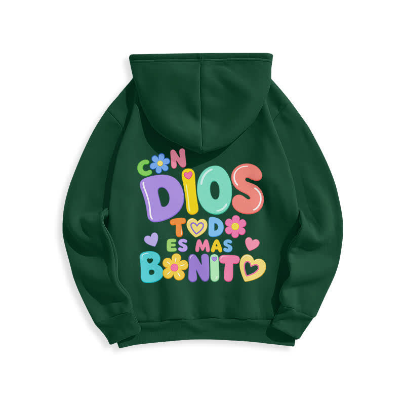 Christianartworkshop Pastel Graffiti Floral Cream Oversized Pullover Hoodie - image 7