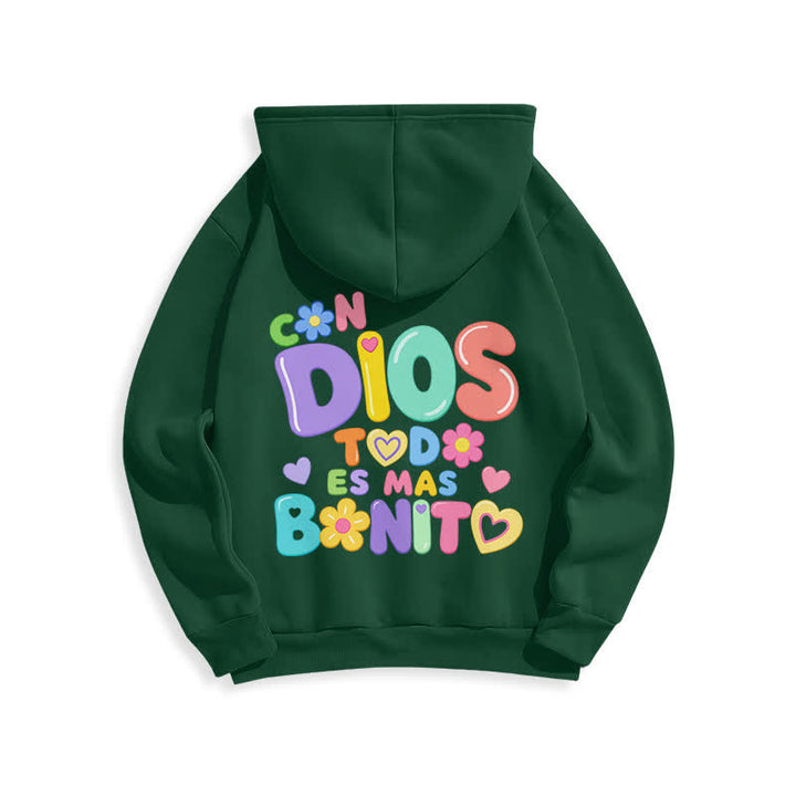 Christianartworkshop Pastel Graffiti Floral Cream Oversized Pullover Hoodie - image 7