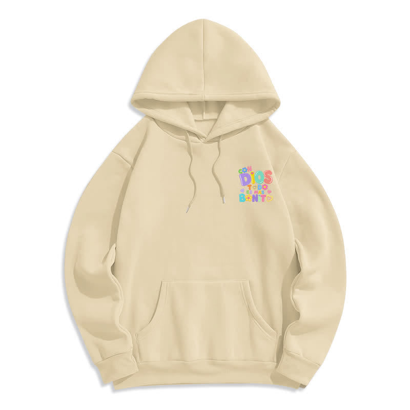 Christianartworkshop Pastel Graffiti Floral Cream Oversized Pullover Hoodie - image 2