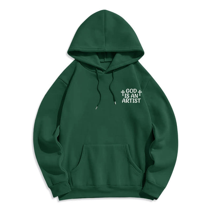 Christianartworkshop God Is An Artist Black Streetwear Pullover Hoodie - image 11