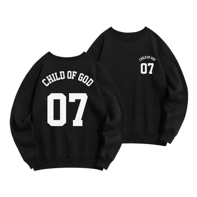 Christianartworkshop Child Of God 07 Oversized Crewneck Fleece Sweatshirt - Black - 2XL - image 3