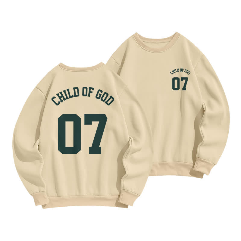 Christianartworkshop Child Of God 07 Oversized Crewneck Fleece Sweatshirt - Apricot - 2XL - image 9