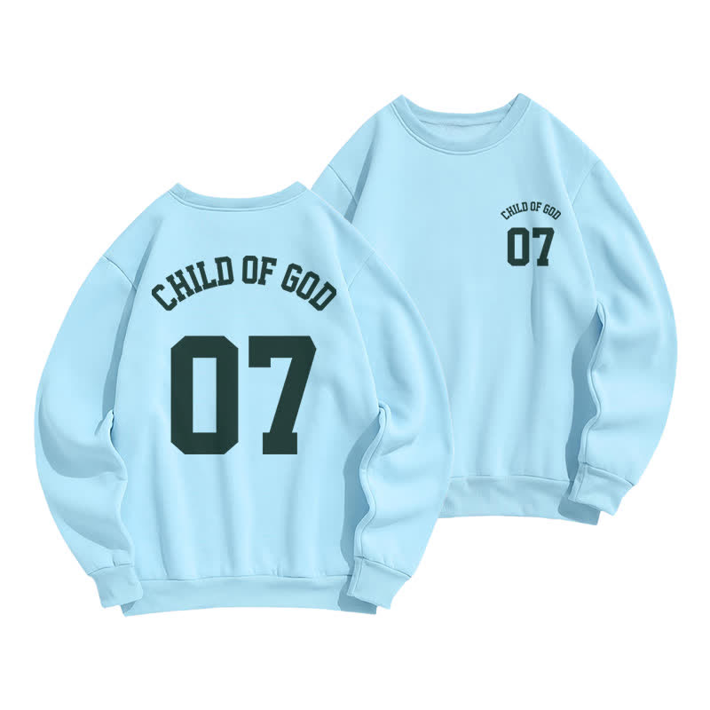 Christianartworkshop Child Of God 07 Oversized Crewneck Fleece Sweatshirt - Blue - 2XL - image 12