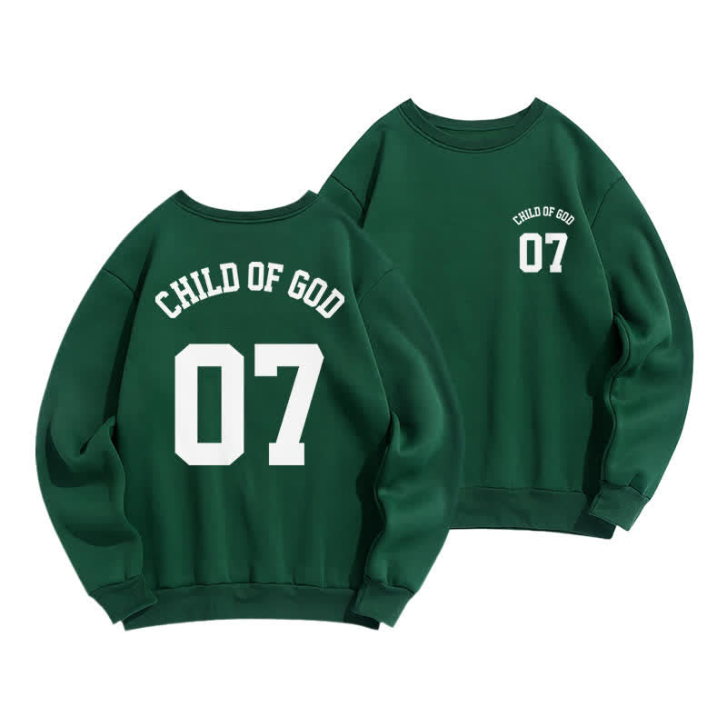 Christianartworkshop Child Of God 07 Oversized Crewneck Fleece Sweatshirt - Green - 2XL - image 0