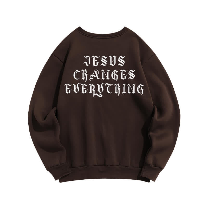 Christianartworkshop Jesus Changes Everything Gothic Back Print Sweatshirt - image 16
