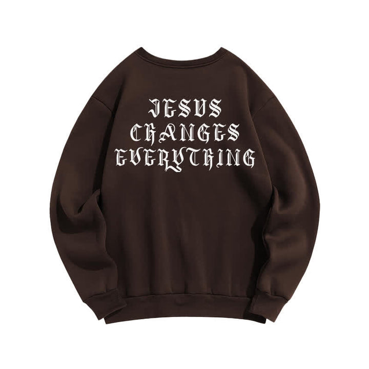 Christianartworkshop Jesus Changes Everything Gothic Back Print Sweatshirt - image 16