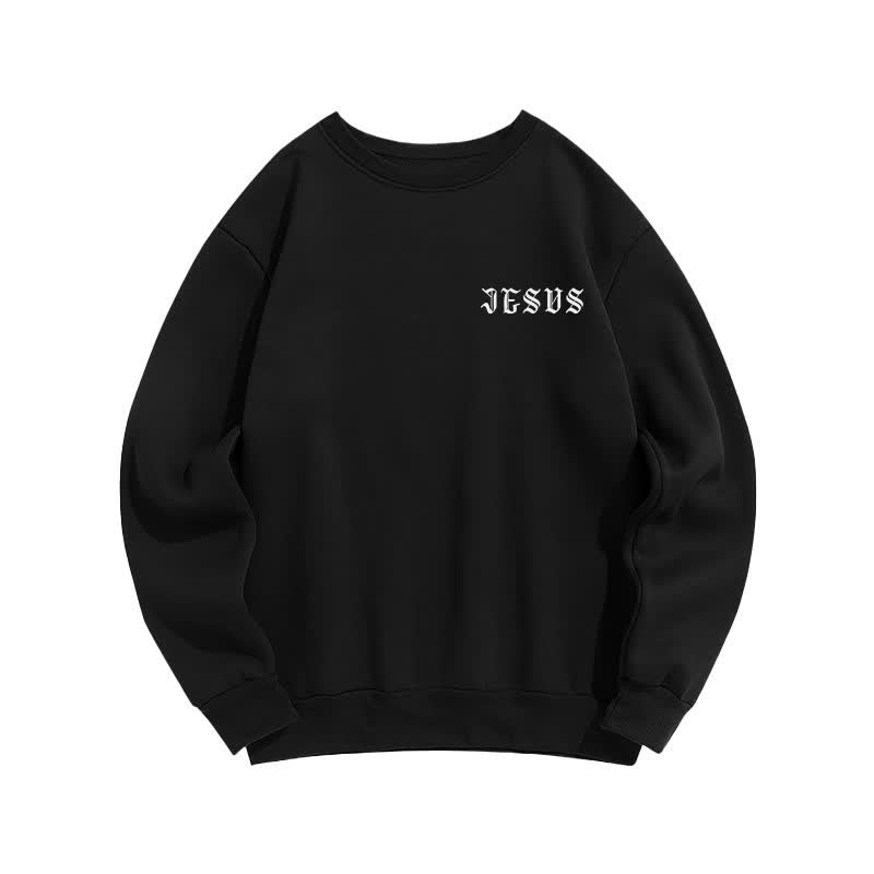 Christianartworkshop Jesus Changes Everything Gothic Back Print Sweatshirt - image 8