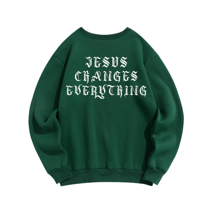 Christianartworkshop Jesus Changes Everything Gothic Back Print Sweatshirt - image 13