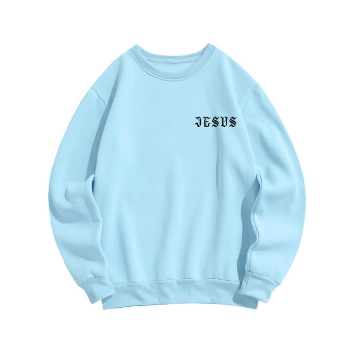 Christianartworkshop Jesus Changes Everything Gothic Back Print Sweatshirt - image 2