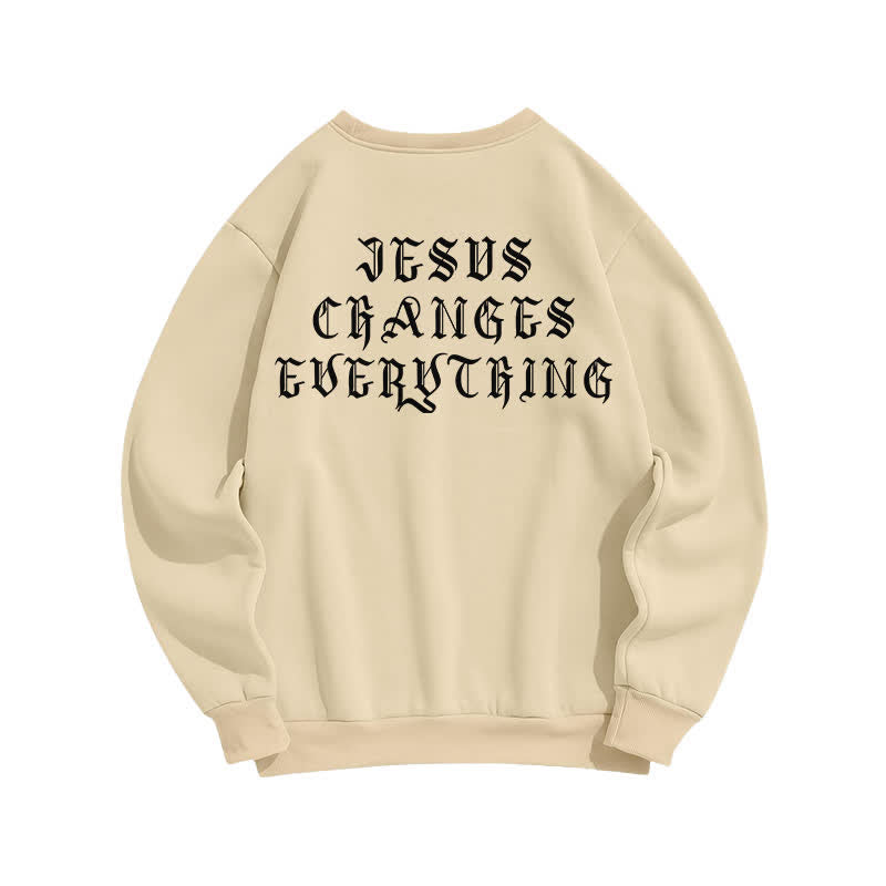 Christianartworkshop Jesus Changes Everything Gothic Back Print Sweatshirt - image 10