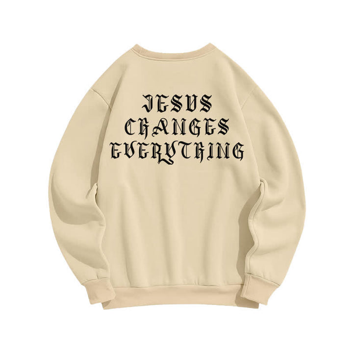 Christianartworkshop Jesus Changes Everything Gothic Back Print Sweatshirt - image 10