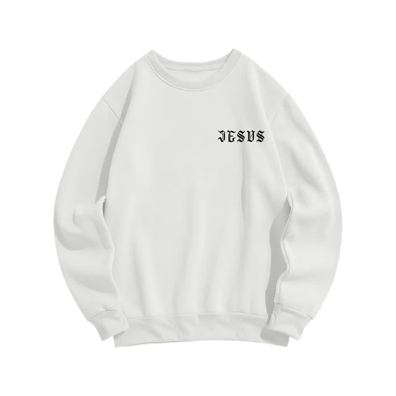 Christianartworkshop Jesus Changes Everything Gothic Back Print Sweatshirt - image 5