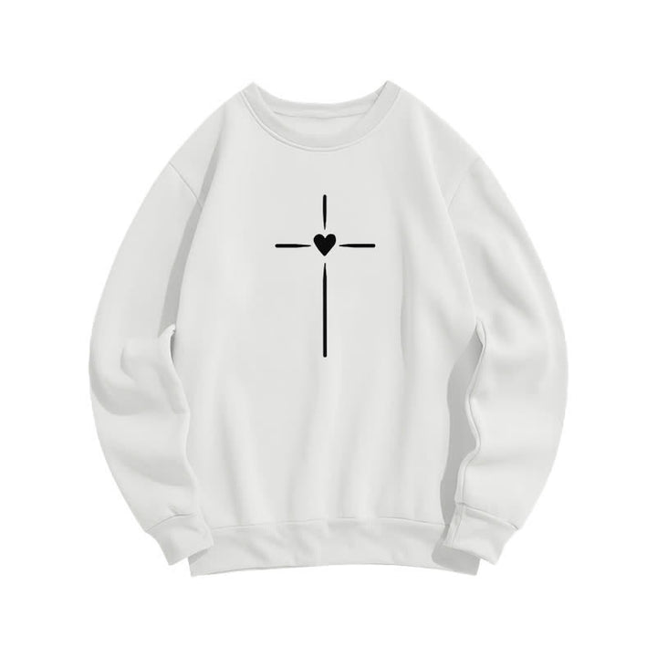 Christianartworkshop God Is Everywhere Oversized Fleece Lined Crewneck Sweatshirt - image 2