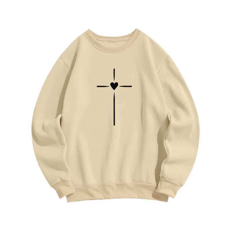Christianartworkshop God Is Everywhere Oversized Fleece Lined Crewneck Sweatshirt - image 5