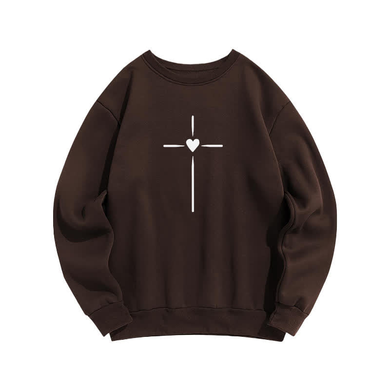 Christianartworkshop God Is Everywhere Oversized Fleece Lined Crewneck Sweatshirt - image 17